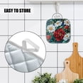 thumbnail image 4 of 4Pcs Pot Holder for Kitchen, Stunning Red - White Flower Art Composition Square Heat Resistant Hotpads, 8x8in Non Slip Dirt-Proof Kitchen Cook Oven Potholders Machine Washable, 4 of 5
