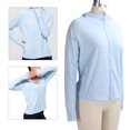 thumbnail image 3 of Sudadera con capucha de protección solar ANGGREK Chaqueta de protección solar UPF 50+ con cremallera completa para mujer Sudadera con capucha de protección solar de manga larga, 3 of 8