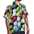 thumbnail image 2 of Tennis Men's Short Sleeve Beach Shirts, Casual Printed Button Down, Summer Unisex Spread Collar Tops, 2 of 6