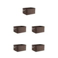 thumbnail image 1 of relayinert Storage Container For Organization And Sturdy Rope Handle Foldable Storage Box brown 31*21*13 5Set, 1 of 6