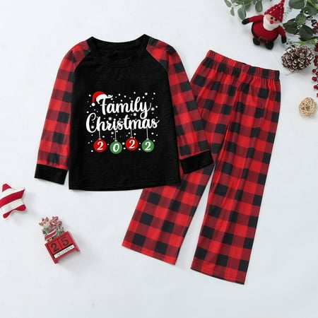 

LEEy-world Christmas Pajamas Matching Christmas Pajamas For Family Funny Holiday Cute Let It Snow Print Tops And Plaid Pants Xmas Sleepwear Pjs Set A 7-8 Years