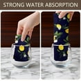 thumbnail image 6 of 4 Pcs Funny Kitchen Towels,Yellow Lemon Fruits DarkBlue Pattern Microfiber Dish Towels,Kitchen Tea Towels,Kitchen Towel Set (18" X 26"), 6 of 7