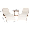 thumbnail image 5 of Safavieh Pacifica Outdoor Modern 3 Piece Lounge Set with Cushion, 5 of 12