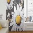 thumbnail image 6 of Daisy Bee Sheer Curtains 72 Inches Long, Summer Botanical Farmhouse Flower Plants Light Filering Curtains, Breathable Simi Curtain Privacy Drapes for Living Room Bedroom Lightweight Window Treatment, 6 of 9