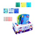 thumbnail image 1 of Caja de pañuelos de papel, juguetes educativos sensoriales para el desarrollo de la motricidad fina, 8 bufandas de colores para bebés de 6 meses. Coche de policía, 1 of 9