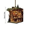 thumbnail image 3 of Christmas Bookstore Ornament, 2025 Acrylic 2D Bookshelf Pendant,Xmas Hanging Ornaments,Book Christmas Tree Ornaments for Wall Window Door Indoor Home Use, 3 of 5