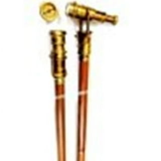 Thor Instruments Nautical Walking Stick Brass Cane Wooden Nautical Marine -  Gift 