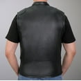 thumbnail image 2 of Hot Leathers VSM1037 Men's Black 'Zipper Pockets'  and Carry Leather Vest Large, 2 of 5