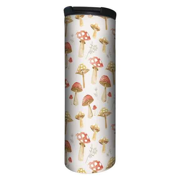 Highland Home "Mushroom Parade" 17 oz. Double Wall Stainless Steel Tumbler w/ Lid