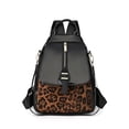 thumbnail image 2 of PRIYAL Laptop Backpack for Women Travel Leather Backpack Work Computer Backpacks for Business Black With Leopard, 2 of 8