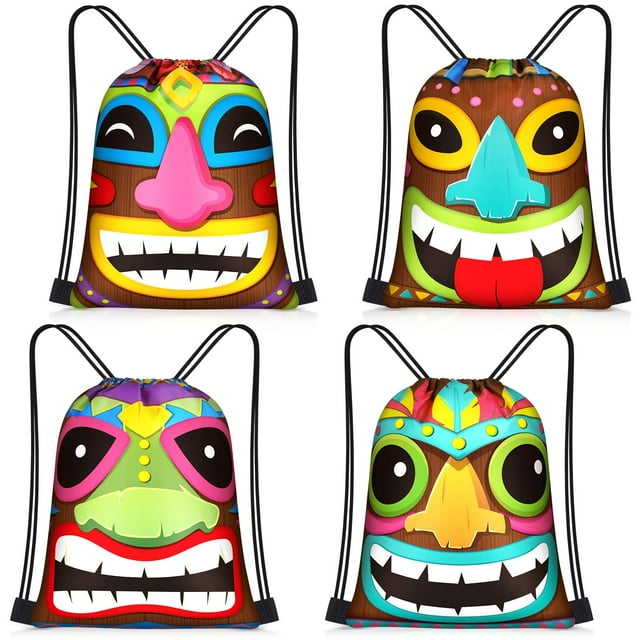 Mochila Censen, 24 unidades, hawaiana, impermeable, con cordón, 30 x 25 cm