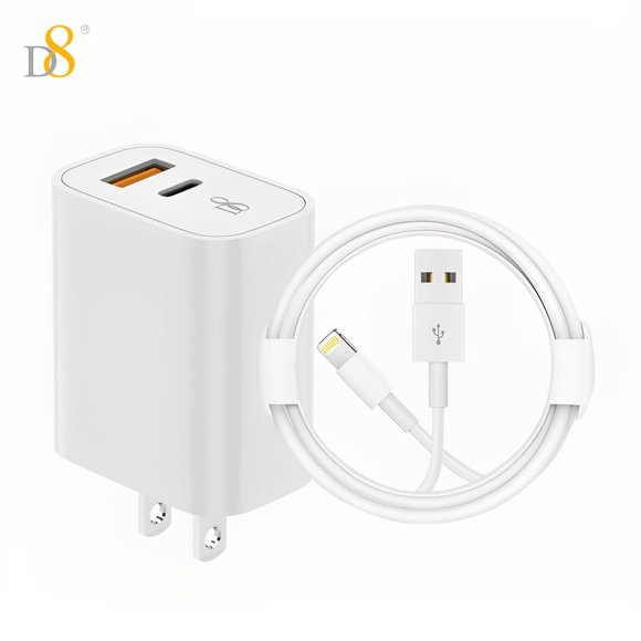 Aosijia USB C Charger 20W Fast Charging Block 2 Port Fast Charger Block with USB C Power Adapter PD Quick Charge 3.0 USB Wall Charger Plug
