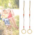 thumbnail image 4 of Convenient To Use  Pair Swing Rings, Flying Rings Swing, Safe And Firm Exercise Equipment Wooden Swing Rings, 4 of 8