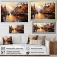 thumbnail image 4 of Designart "Amber Waterway Radiant Heat " Canals Floater Framed Wall Art Print, 4 of 7