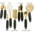 thumbnail image 2 of White & Gold Kitchen Tools and Gadgets - Luxe 7PC Cooking Tools and Gadgets with Anti-Slip Handles, Utensils Set, Gold Kitchen Accessories,Premium Kitchen Gadget Set (Champagne gold & black), 2 of 9