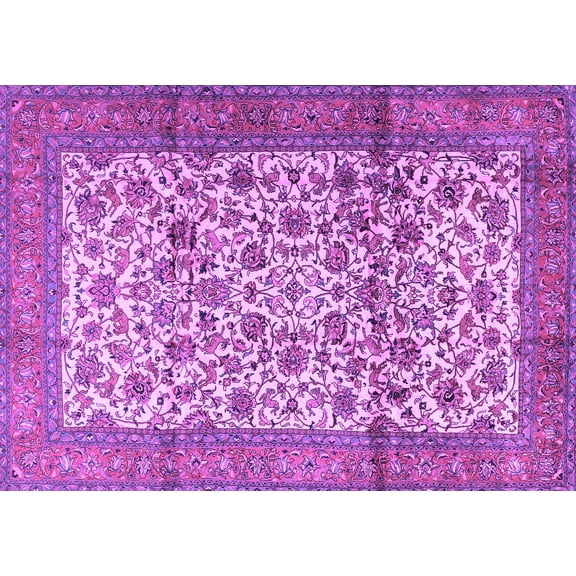 Ahgly Company Indoor Rectangle Persian Purple Traditional Area Rugs, 5' x 7'