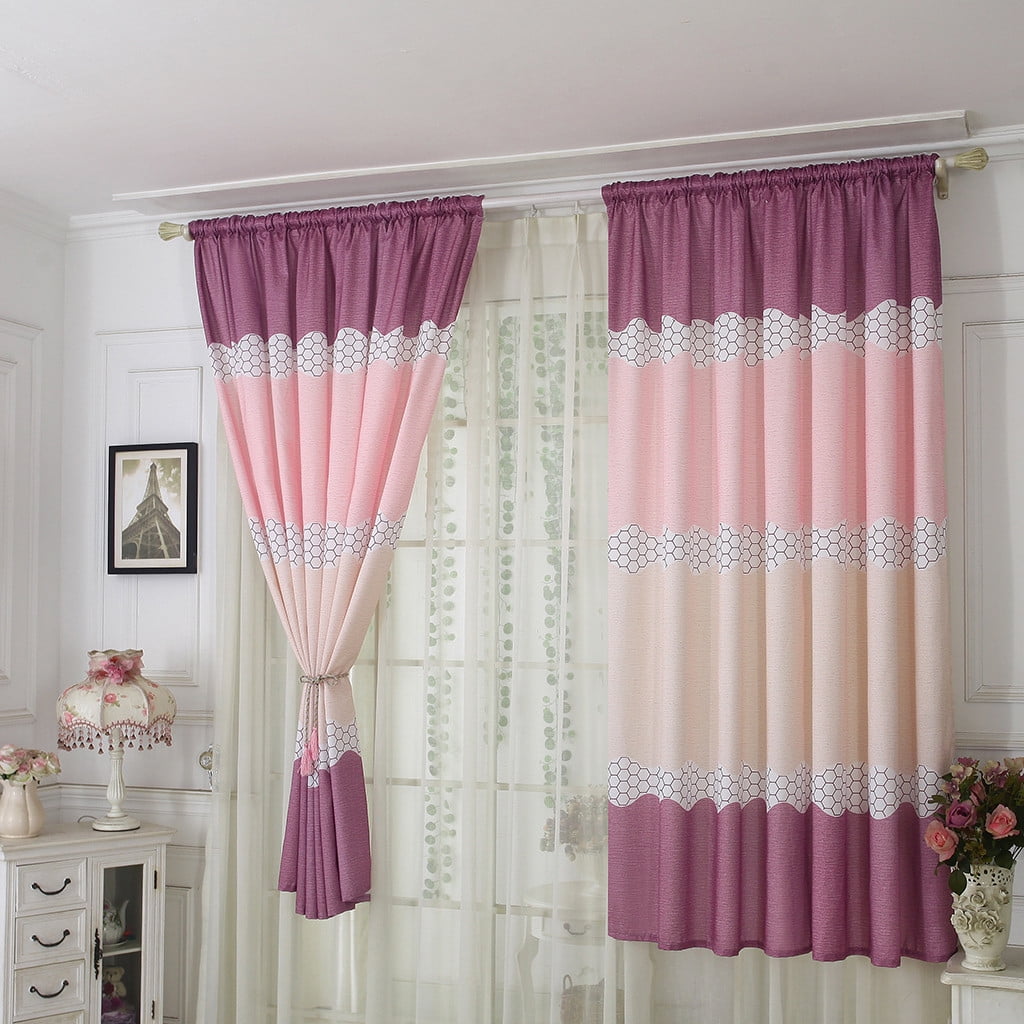 Blackout Curtains and Drapes,Balcony bedroom wide strip half curtain Fabric,Sliding Door
