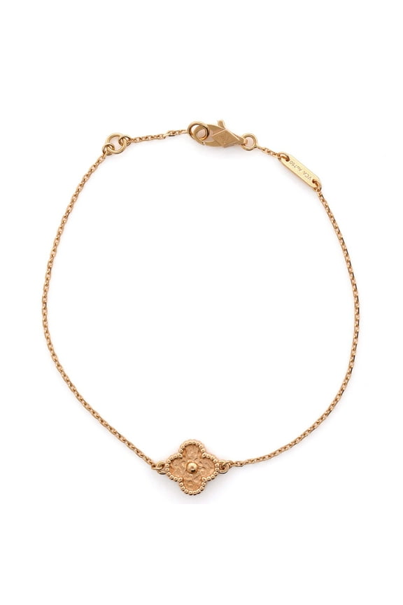 Pre-Owned Van Cleef & Arpels Sweet Alhambra Bracelet 18K Rose Gold By Rebag