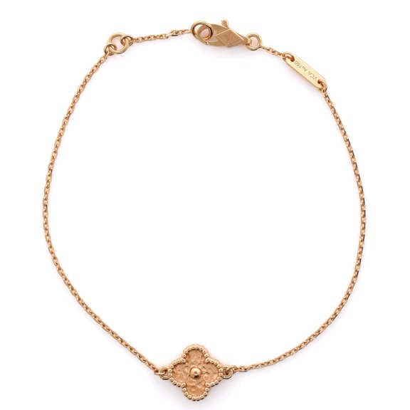 Pre-Owned Van Cleef & Arpels Sweet Alhambra Bracelet 18K Rose Gold By Rebag