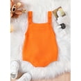 thumbnail image 3 of Newborn Baby Boys Girls Easter Overalls Sleeveless Bunny Print Knit Rompers, 3 of 9