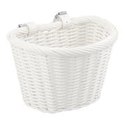 Meghna Kids Bike Semicircle Basket Woven for Girls Bicycle Handlebar and Scooter in White