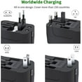 thumbnail image 2 of Travel Adapter, Worldwide All In One Universal Travel Adaptor Wall AC Power Plug Adapter Wall Charger with Dual USB Charging Ports, 2 of 7