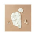 thumbnail image 6 of Qtinghua Newborn Baby Girl Boy Winter Clothes Long Sleeve Knit Sweater Romper Jumpsuit with Hat Outfits White 3-6 Months, 6 of 9