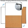 thumbnail image 5 of Cork Board White Board Combo, 36 x 24 Inch Bulletin Board, Magnetic Dry Erase Board & Corkboard for Wall, Vision Board for Home, Office, School, Black Frame, 5 of 7