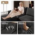 thumbnail image 4 of Neche 114" Cloud Sofa for Living Room, L-Shaped Deep Seat Modular Boneless Couch, No Assembly Required,Black, 4 of 6