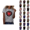 thumbnail image 1 of T-shirt Femme Saint-Valentin 2026 Mode Manches Courtes Col Rond Cœur Graphique, 1 of 4
