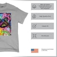 thumbnail image 4 of Tee Hunt Cute Pug Puppy T-Shirt Dean Russo Colorful Neon Mosaic Dog Men's Tee, Gray, Medium, 4 of 5