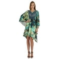 thumbnail image 1 of Bimba Robe Caftan Imprimée Maxi Robe Robe pour Femmes Tenue de Plage Courte Couvre-Maillot, 1 of 7