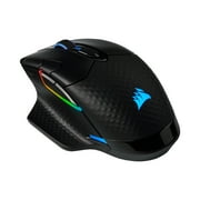 Corsair DARK CORE RGB PRO SE Wireless FPS/MOBA Gaming Mouse with SLIPSTREAM Technology, Black, Backlit RGB LED, 18000 DPI, Optical, Qi wireless charging certified