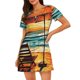 thumbnail image 1 of Disketp Beach Umbrella Sunset para Camisón Corto de Manga Corta para Mujeres, Camisón Cómodo con Escote Redondo, Bonito y Confortable, 1 of 6