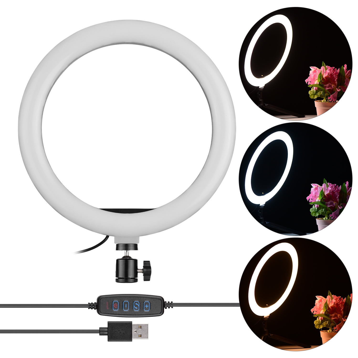 26CM / 10 Inch LED Ring Light Dimmable Brightness Adjustable Color