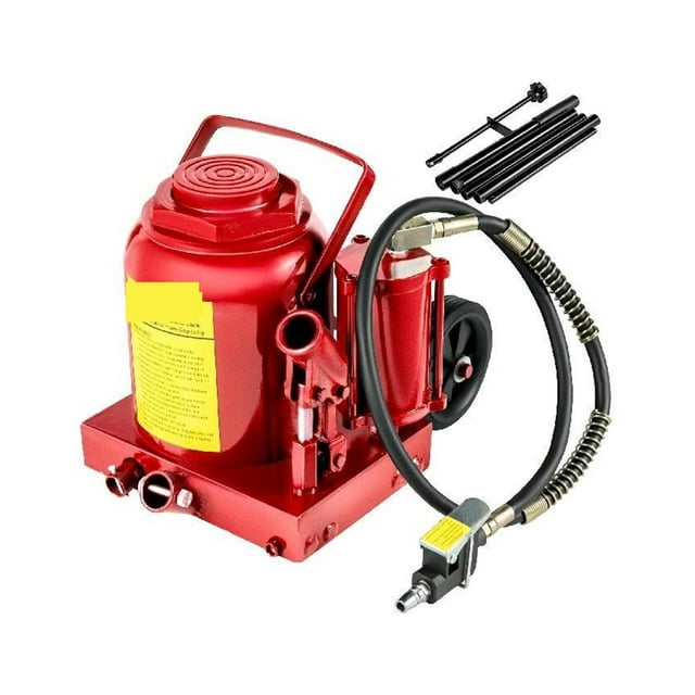 Bouteille d'Air Hydraulique 50 Tonnes avec Cric, Hauteur Max 43cm, 220PSI, Outil de Réparation de Voiture, Machine de Levage Robuste, Stable et Sécurisée
