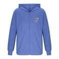 thumbnail image 4 of Mens Sweatshirts Long Sleeve Drawstring Causal Graphic Printed Hooded Zipper Sweatshirt Coat with Pockets (XL, Blue), 4 of 6