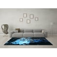 thumbnail image 3 of Ahgly Company Indoor Rectangle Oriental Light Blue Industrial Area Rugs, 7' x 10', 3 of 4