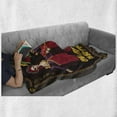 thumbnail image 6 of Dia De Los Muertos Soft Flannel Fleece Throw Blanket, Women 3 Skeleton in Traditional Clothes and Hats Calavera Image, Cozy Plush for Indoor and Outdoor Use, 50" x 70", Multicolor, by Ambesonne, 6 of 6