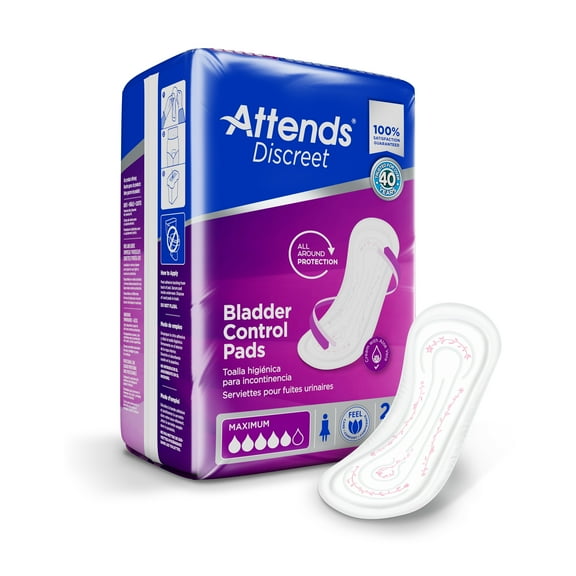 Attends Discreet Women's Maximum Pads, Case of 200
