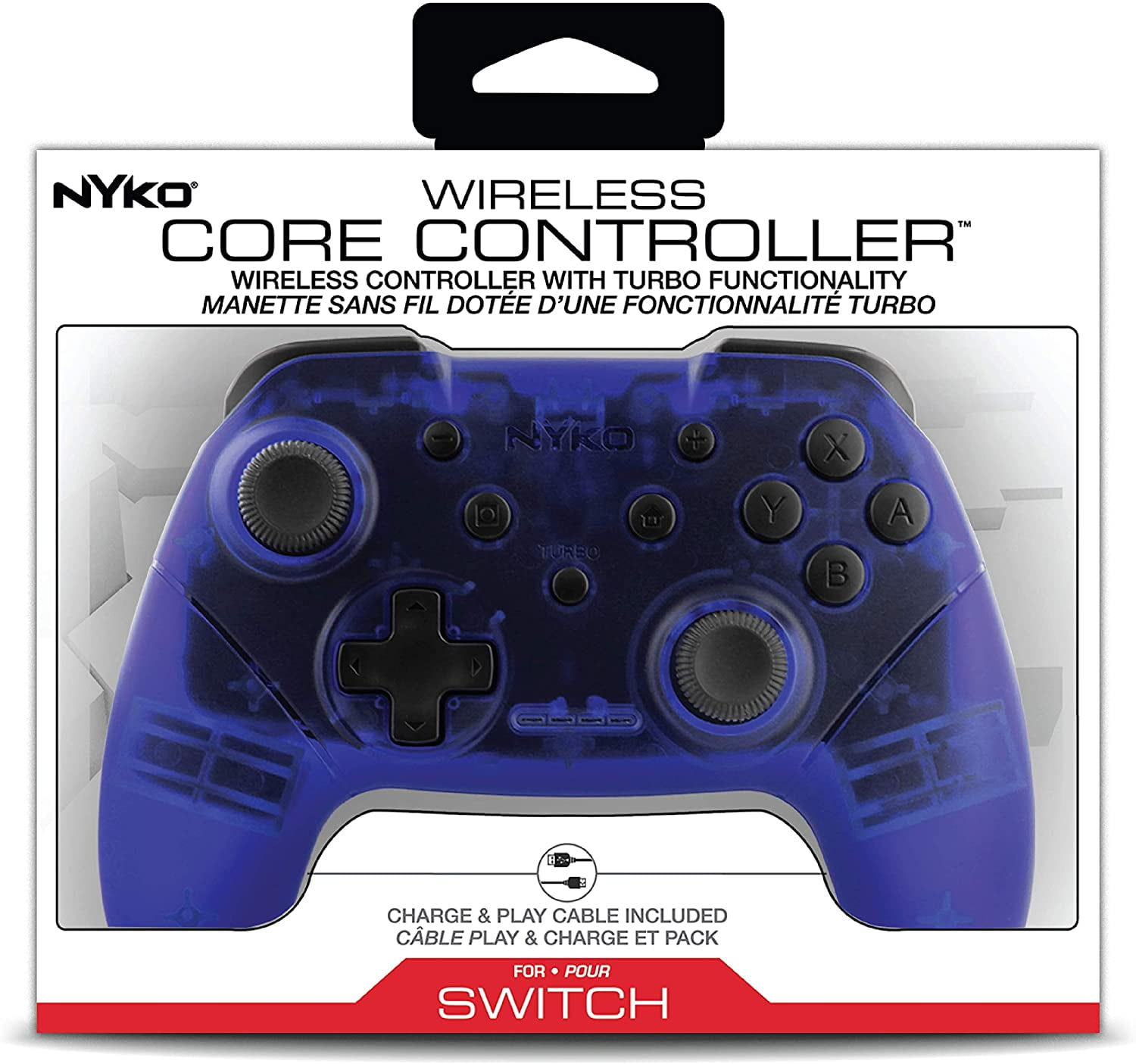 Control Core Azul Nyko - Inalambrico Nintendo Switch Nyko Transparente ...