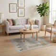thumbnail image 3 of ODIKA 4'x6' Beige Oasis Tufted Stone Washable Area Rug Modern Geometric Design With Abstract Lines And Shapes Non-Slip, Chair-Friendly, Flatwoven for Home Office, Under Desk, 3 of 7