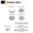 thumbnail image 2 of Uxcell 24Set 15mm Kit de Broches de Cuero de 2.76" de Largo con 4 Herramientas de Instalación, Plateado, 2 of 6