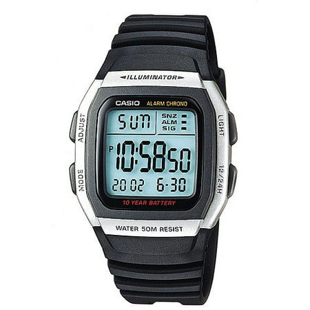 casio men's lcd chronograph and alarm watch