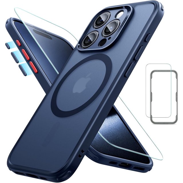 for iPhone 16 Pro Max Case, Compatible with MagSafe, Shockproof Military-Grade Protection, Magnetic Phone Case for iPhone 16 Pro Max, Classic Hybrid Case (HaloLock), Clear
