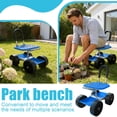 thumbnail image 2 of Garden Kneeler and Seat, Garden Seat with Wheels, 6X18 in Plastic Tray, Gardening Seat Outdoor Garden, Lawn Planting, Solid Black, 1 Pc, 2 of 6