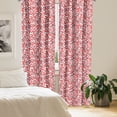 thumbnail image 2 of Ambesonne Sketchy Curtains, Question Marks Pattern, Pair of 28"x84", Vermilion Ruby, 2 of 5