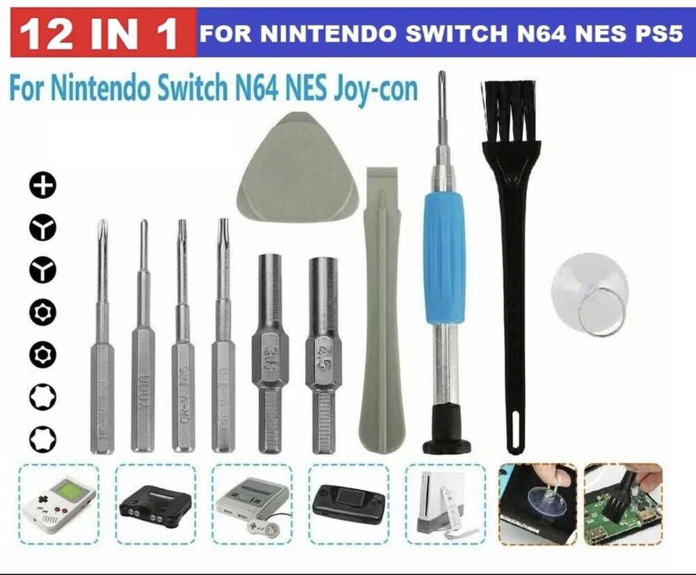 Professional Screwdriver Game Bit Repair Tools Kit for Nintendo Switch JoyCon PS3 PS4 PS5 Xbox