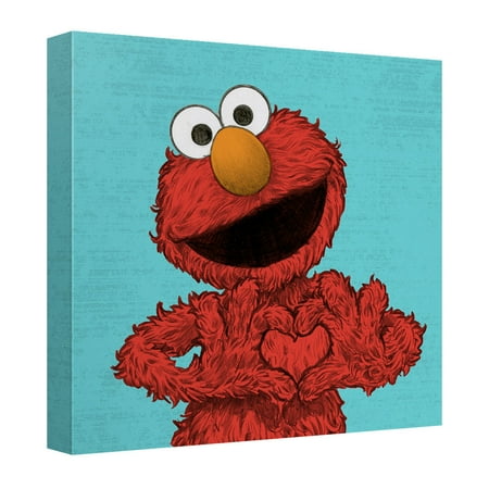 Sesame Street Elmo Paint Canvas Wall Art with Back