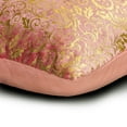 thumbnail image 2 of The HomeCentric Pink Pack of 2, 12"x16" (30x40 cm) Lumbar Pillow Cover, Velvet Foil, Damask & Zardozi Oblong Pillow, Abstract Pattern Contemporary Style - Mumtaaz, 2 of 3